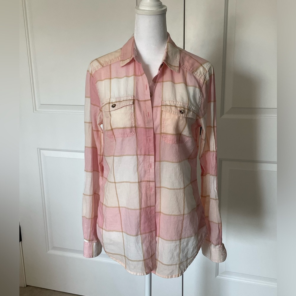 Toad&Co Airbrush LS Deco Button Down  Shirt Size XS